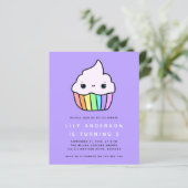 Papier Budget Cupcake Invitation de fête d'anniversaire d (Debout devant)
