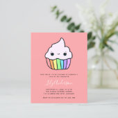 Papier Budget Cupcake Invitation de fête d'anniversaire d (Debout devant)