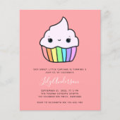 Papier Budget Cupcake Invitation de fête d'anniversaire d (Devant)