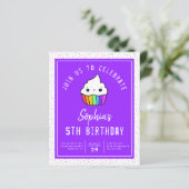 Papier Budget Cupcake Invitation de fête d'anniversaire d (Debout devant)