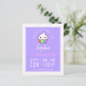 Papier Budget Cupcake Invitation de fête d'anniversaire d (Debout devant)