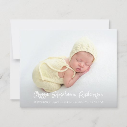 Papier Budget Cute 4 Multi Photo Baby Faire-part (Devant)