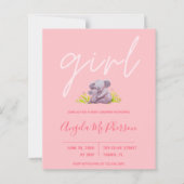 Papier Budget | Cute aquarelle Koala Baby shower Invitati (Devant)