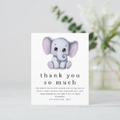 Papier BUDGET Cute Elephant Baby shower Merci (Debout devant)