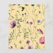 Papier Budget Cute Fleur sauvage 1er anniversaire Invitat (Dos)