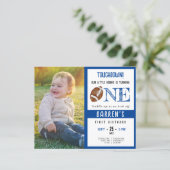 Papier Budget Cute Football Photo Boy 1er anniversaire In (Debout devant)