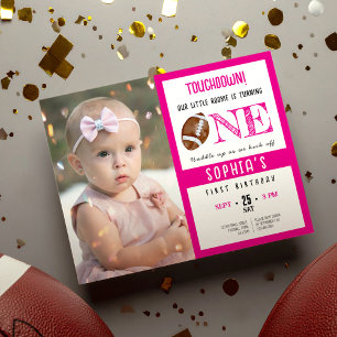 Papier Budget Cute Football Photo Girl 1er anniversaire