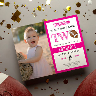 Papier Budget Cute Football Photo Girl 2e anniversaire