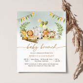Papier Budget Cute Jungle Boy Baby Brunch Invitation