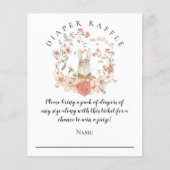 Papier Budget Cute Lapin Déchets Raffle Baby shower fille (Devant)
