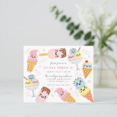 Papier Budget Cute Pastel Crème glacée Fête d'Anniversair (Debout devant)