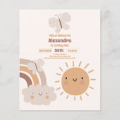 Papier Budget Cute Wild & Onederday 1er Anniversaire (Devant)