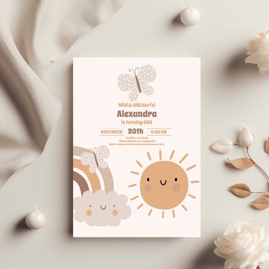 Papier Budget Cute Wild & Onederday 1er Anniversaire