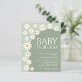 Papier Budget Daisy Baby In Bloom Baby shower Invitation (Debout devant)