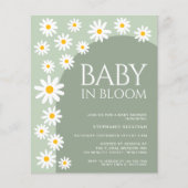 Papier Budget Daisy Baby In Bloom Baby shower Invitation (Devant)