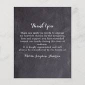 Papier Budget Daisy Floral Sympathy Funeral Merci (Dos)