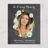 Papier Budget Daisy Floral Sympathy Funeral Merci (Devant)