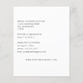 Papier Budget Daisy White Floral Fête des mariées (Dos)