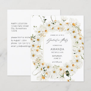 Papier Budget Daisy White Floral Graduation Party