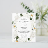 Papier Budget Daisy White Floral Mariage V3 (Debout devant)