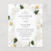 Papier Budget Daisy White Floral Mariage V3 (Devant)