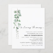 Papier Budget Dans L'Amour Mémoire Eucalyptus Invitation (Devant / Derrière)