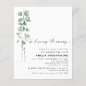 Papier Budget Dans L'Amour Mémoire Eucalyptus Invitation (Devant)