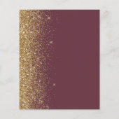 Papier Budget Dark Burgundy Gold Parties scintillant de m (Dos)