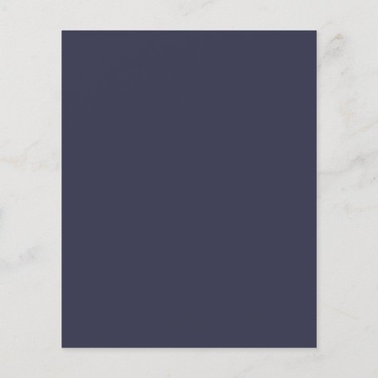 Papier Budget Dark Navy Faire-part de mariage de script b (Dos)