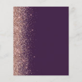 Papier Budget Dark Purple Rose Gold Parties scintillant E (Dos)