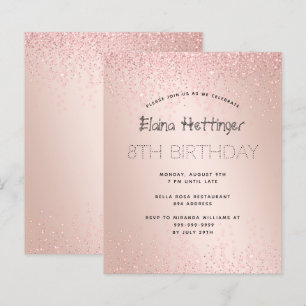 Papier Budget de 8e année Anniversaire Parties scintillan