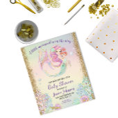 Papier Budget de Baby Shower aquarelle La Petite Sirène