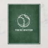 Papier Budget de baseball Chalkboard moderne Invitation d (Dos)