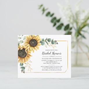 Papier Budget de douche de mariée tournesol eucalyptus ve