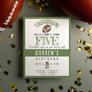 Papier Budget de football Rookie Anniversaire Invitation