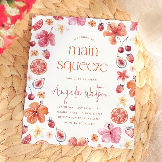 Papier Budget de la douche de nuptiale Main Squeeze Citru