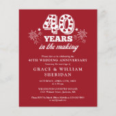 Papier Budget de l'invitation du 40e anniversaire (Devant)