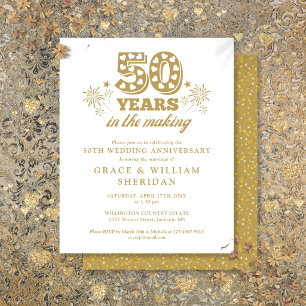 Papier Budget de l'invitation du 50e anniversaire