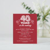 Papier Budget de l'Invitation photo du 40e anniversaire (Debout devant)