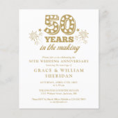 Papier Budget de l'Invitation photo du 50e anniversaire (Devant)