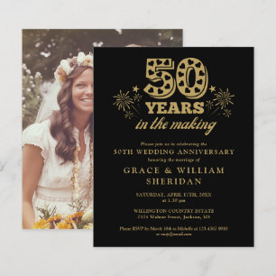 Papier Budget de l'Invitation photo du 50e anniversaire