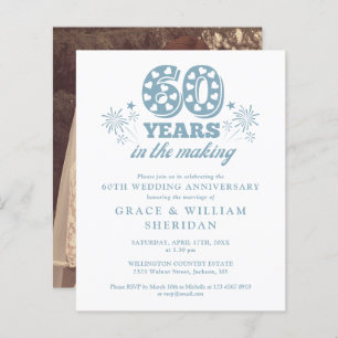 Papier Budget de l'Invitation photo du 60e anniversaire