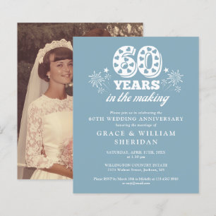 Papier Budget de l'Invitation photo du 60e anniversaire