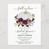 Papier Budget de mariage boho avec citrouille et fleurs d (Devant)