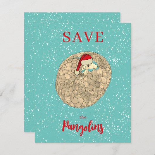 Papier Budget de Noël personnalisé Pangolin mignon (Devant / Derrière)