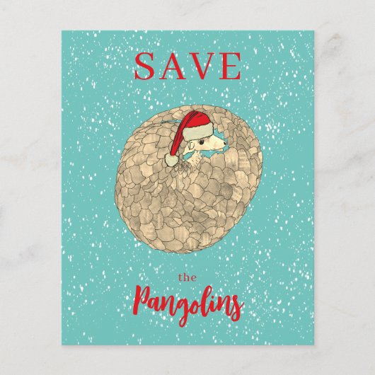 Papier Budget de Noël personnalisé Pangolin mignon (Devant)