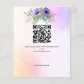 Papier Budget de paon de fleurs violettes enregistrer la  (Dos)