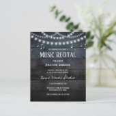 Papier Budget de récital de musique aux lumières de nuit (Debout devant)