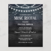 Papier Budget de récital de musique aux lumières de nuit (Devant)