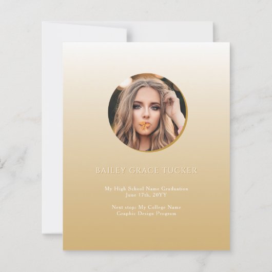 Papier Budget de superposition de GRAD Faire-part de grad (Dos)